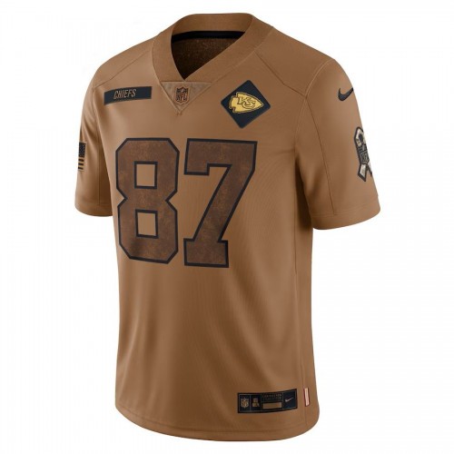 Travis Kelce Kansas City Chiefs Nike 2023 Salute To Service Limited Jersey - Brown