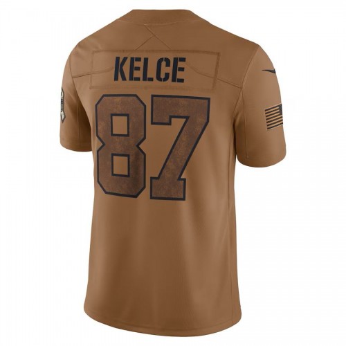 Travis Kelce Kansas City Chiefs Nike 2023 Salute To Service Limited Jersey - Brown